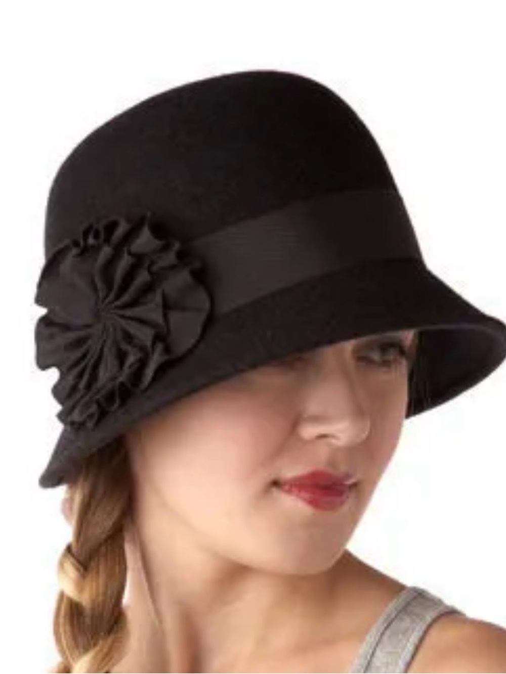 Angela & William Cloche Hat with Floral Detail